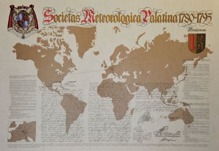 The observation network of the Societas Meteorologica Palatina.