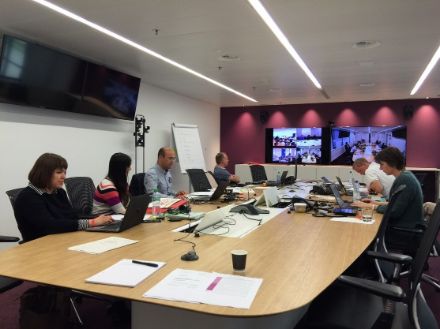 Image of Emergency Organisation. When a severe weather event occurs, updates are displayed on large screens.