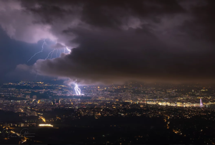 Thunderstorm over Geneva.