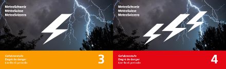 Illustration of thunderstorm warnings on the MeteoSwiss blog.