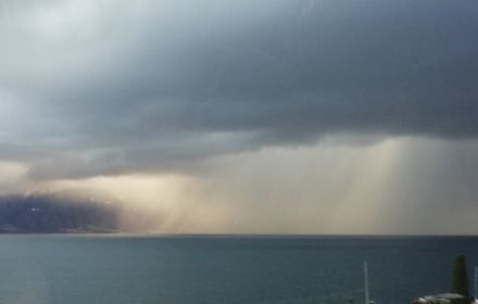 Photo of a shower over Lake Geneva.