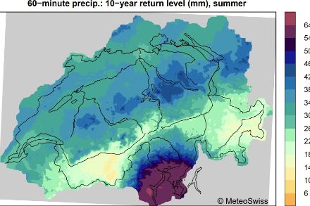 Maps of extreme precipitation